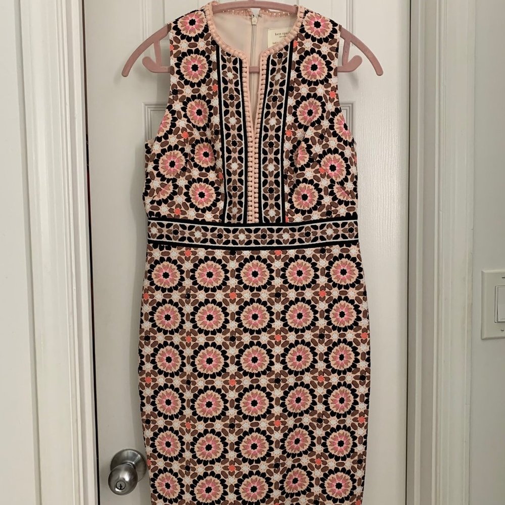 Kate Spade Salmon and Pink Tapestry Dress Sz6